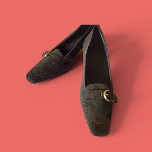 STUART WAITZMAN SUEDE SHOES BROWN
